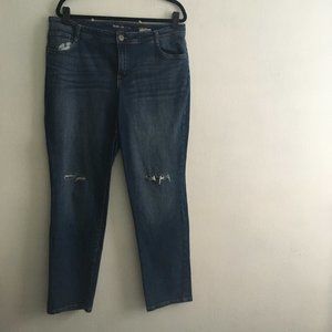 Style & Co Slim Leg Blue Jeans with rips